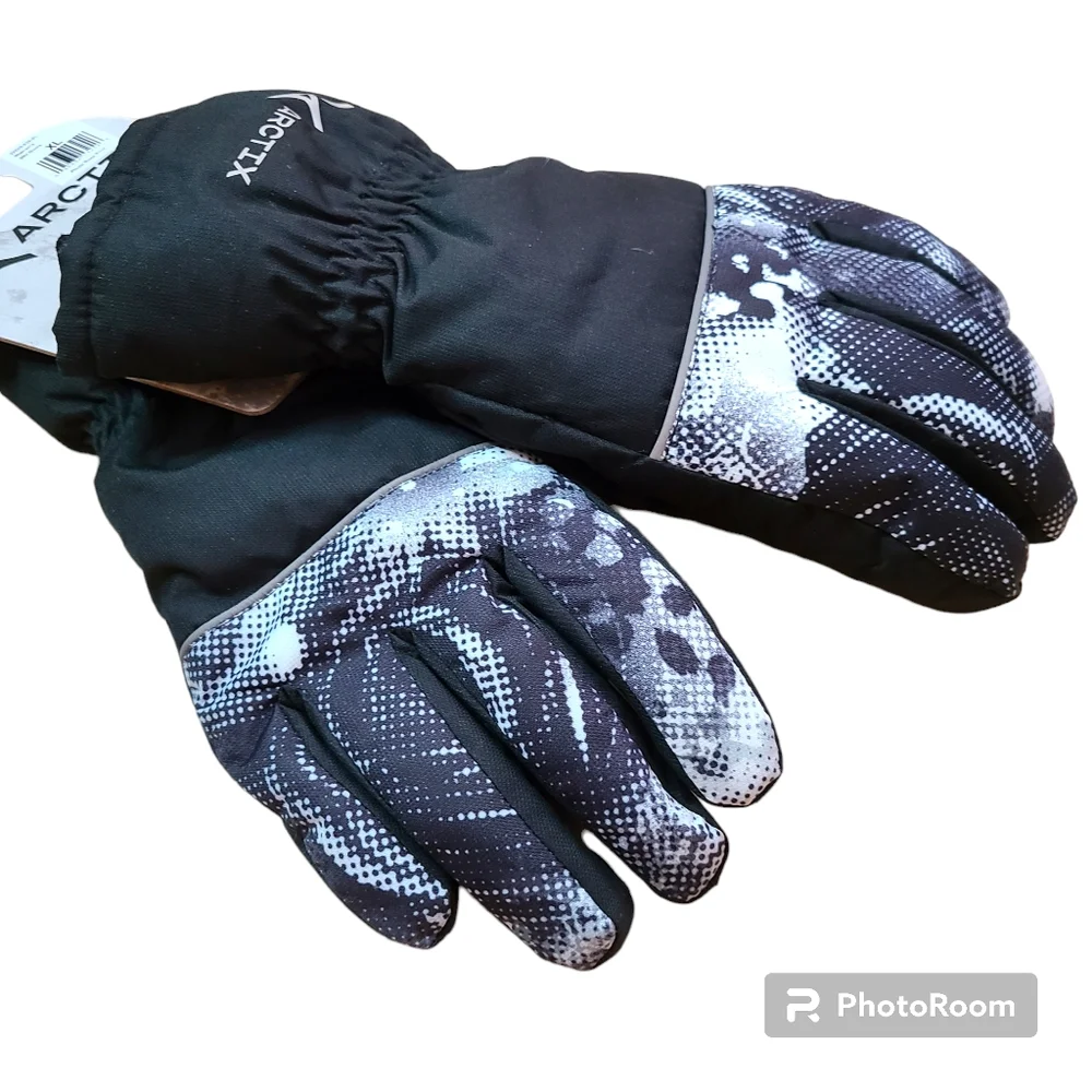 Arctix Size X-Large Black Photo Blitz 3M Thinsulate Puffer Snow Ski Gloves NWT
